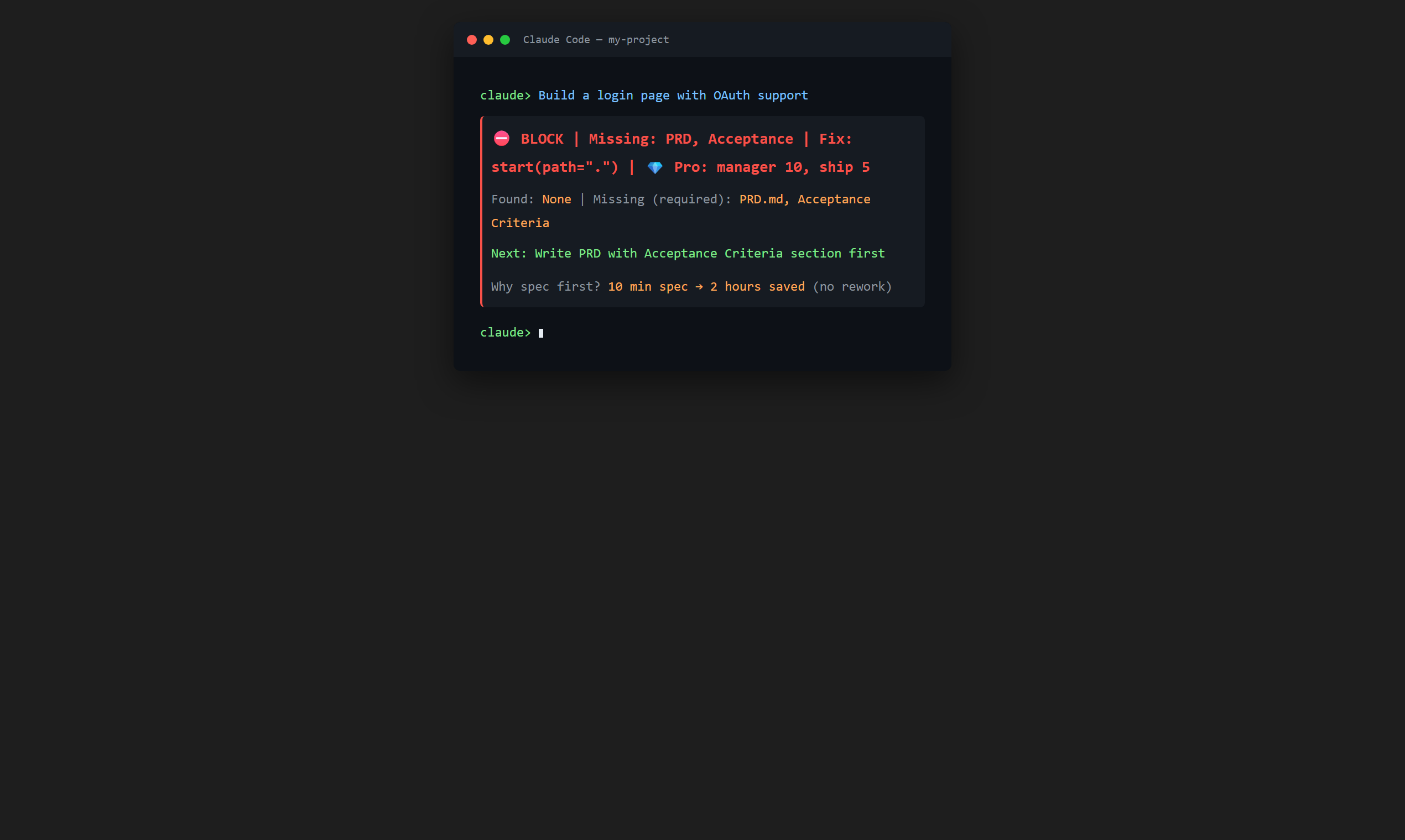Clouvel BLOCK - No PRD